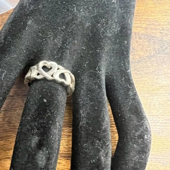Sterling Silver Triple Heart Ring - Picture 3 of 10